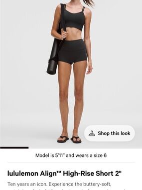lululemon athletica High-Rise 2" Align Shorts — Black